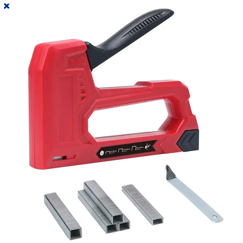 Light Duty Hand Staple Gun Kit for Wood Crafts, With 1000 Staples and Staple Remover, Manual Nail Gun for DIY Decoration & Handmade Projects