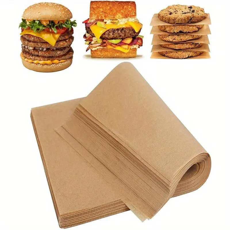 100 Pieces Parchment Paper Baking Sheets, Bakeware Precut Non-Stick Parchment Paper for Baking, Cooking, Grilling, Frying and Steaming - Unbleached, Home Baking Supplies, Bakery Supplies, Baking Essentials, Fit for Most Sheet Pans