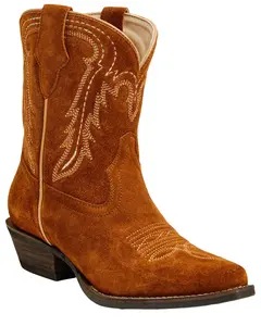 Shyanne Women's Ricki Suede Booties Snip Toe - Bswsp26l62