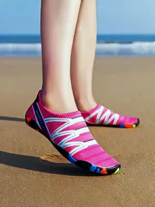 Unisex Colorblock Water Shoes, Quick Drying Barefoot Sports Shoes, Comfortable Lightweight Design Water Shoes for River Beach Swimming Pool Hiking, Water Aqua Shoes, Sporty Water Shoes, Water Footwear