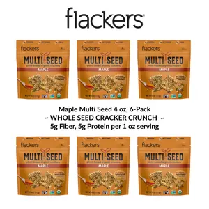 Maple Flackers Organic Multi Seed Crackers 4oz / 6-Pack