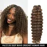 YWIGS Color Crochet Human Hair for Miracle Knots Boho Braids 4/27/30, 27/30/613 Blend Color Crochet Hair Pre-Separated Deep Wave Crochet Hair #TikTokShopFallDealsForYou