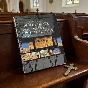 Rose Book of Bible Charts, Maps & Time Lines Vol. 1, 10th Anniversary Edition, Essential Religious Reference Guide Notebook, Bible Study Supplies，Notebook。