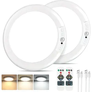 Rechargeable Ceiling Light, 3 Color Modes, Motion Sensor with Remote, Wireless Battery-Operated Magnetic LED Lights for Shower, Closet, Pantry, Shed, Hallway, Porch, Garage