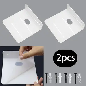 2-Pack Small Acrylic Wall Shelves, 4.92 Inch Floating Shelves for Echo Camera, Speaker Display Stand, Bathroom Living Room Bedroom