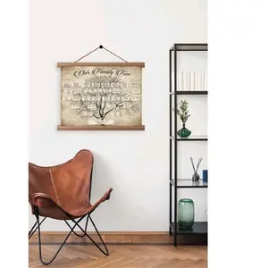 17x11 Customized Family Tree Framed Art - Personalized Genealogy Wall Decor for Home & Office