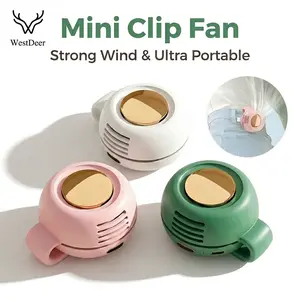 WestDeer Portable Silent Mini Bladeless Electric Fan,Adjustable 3-speed Suspended Waist Fans,Phone Cooling Fan,Personal Fan,Rotating BodyFan Suitable for Outdoor Travel,fathersdaygift,rechargeable personal fan,handheld turbo fan,Perfect Gift