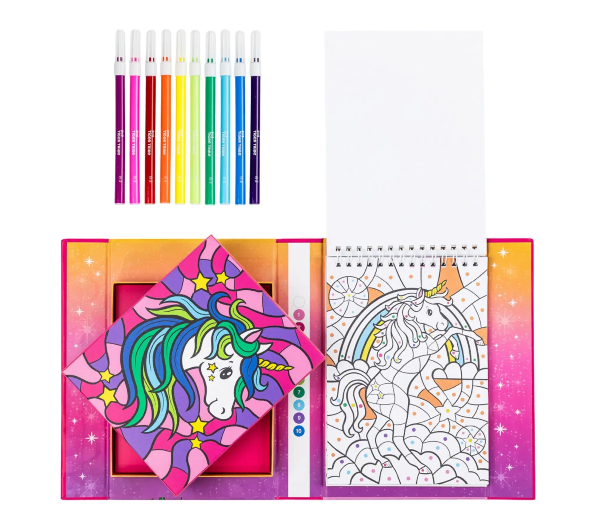 Tiger Tribe Unicorn Dreaming Color by Numbers