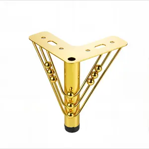 4pcs Heavy-Duty Metal Hardware Furniture Legs with Elegant Curved/Special-Shaped - Sofa & TV Stand Feet, Metal with Screws & Bolts for Stairs, Shelving - Modern (Compatible with DIY/)