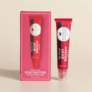 Dionis Goat Milk Skincare Sweet Berry Goat Butter Lip Mask for Deep Hydration with a Sheer Tint