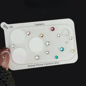 3D Diamond Bow Star Glass Camera Protector Case for iPhone 17 Pro Max 17Pro Lens Film Clear HD Full Cover