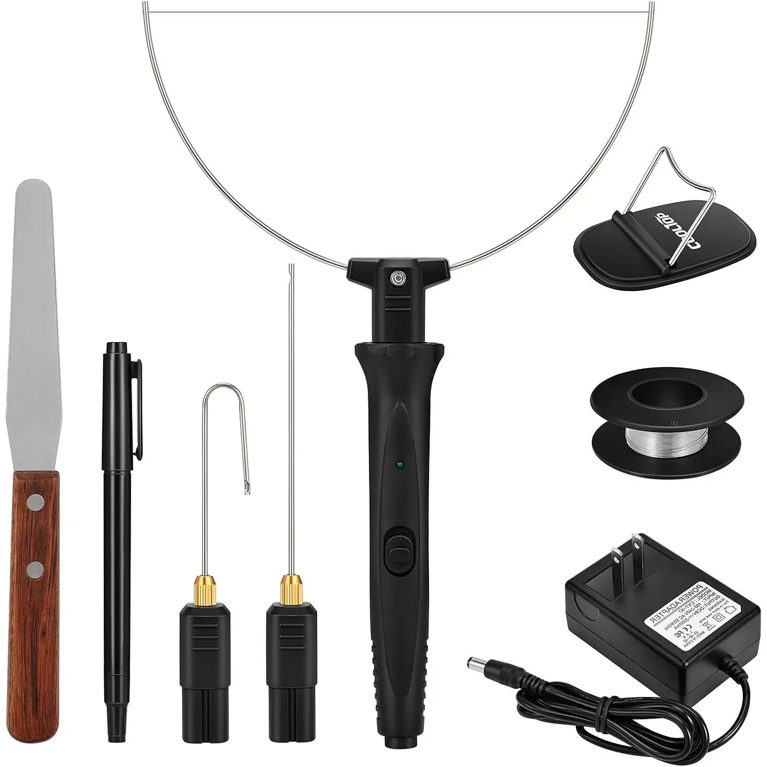 18W Electric Hot Wire Carving Kit - 3-in-1 Plastic+Steel Set with 3 in 1 Pen, Engraver Tip, Cleaning Pen, Overheat Guard, Efficient Cutting for Office Cutting Supplies (KT Board, EPS, EPP Low-Density Materials), Easy to Use, 3-In-1 Set, Holing Tip