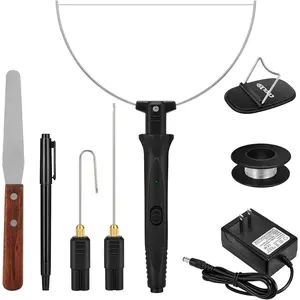 Hot Wire   kit, 18W Styrofoam   Electric Hot Wire   Tool, Heated  Carving  Kit with Cleaning Pen for  Board,  Cotton, EPP, KT Board, EPS