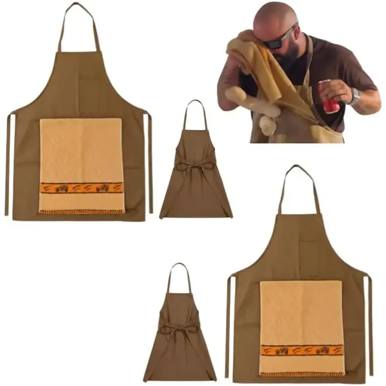 Camp Kitchen Prank Apron - Creative Gag Gift for Humor Lovers, Fun BBQ Grill Apron for Men, Novelty Cooking Accessory
