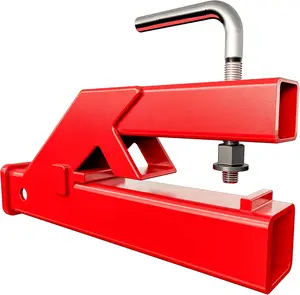 YITAMOTOR 2" Inch Clamp On Bucket Hitch, Trailer Hitch Receiver Ball Mount Tractor Adapter Compatible with Kubota Deere Bobcat Bucket