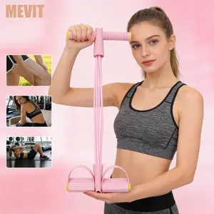 6-Tube Elastic Pedal Puller Resistance Band Multifunction Fitness Pull Rope, Lightweight Home Workout Equipment for Yoga, Stretching & Full-Body Exercise