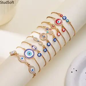 2026 New Evil Eye Bracelet for Women, Adjustable Drawstring Charm Bracelet, Lucky Protection Jewelry