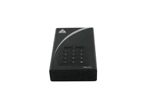 APRICORN Aegis Padlock DT 6TB USB 3.0 3.5" Encrypted Desktop Hard Drive with PIN Access with 256-bit AES Encryption ADT-3PL256-6000 Black