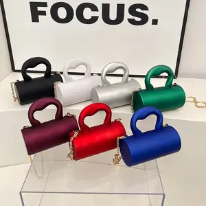 Women's Matte Mini Cylinder Hard Shell Top Handle Crossbody Purse - Chain Shoulder Evening Bag, Ideal for Party, Date Night, Gym & Daily Use summerwins, Purses, Crossbody Bags For Women,summerwins