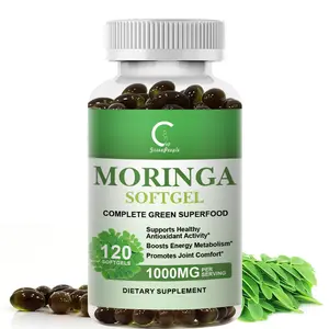 Moringa Softgel Supplement,50X Concentrated Extract,Vitamins,Antioxidants&Minerals,Supports Immunity,Metabolism,Heart,120 Softgels Healthcare Vitamin