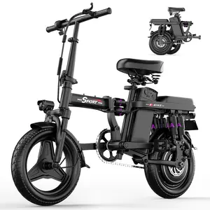 PIKABIKE  F12 Electric Bike for Adults, 1200W Motor, 48V 15AH Removable Battery, MAX Speed 25MPH, 24-40Miles Long Range Commuting Ebike, Dual Disc Brakes, Lightweigh 14" Folding Electric Bicycle for Women Men