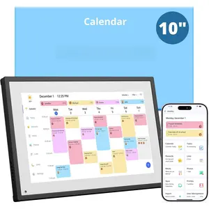 10.1 inch Digital Calendar Chore Chart - Interactive screen,  Family Planner, Hearth Display Desk Digital Calendar Seamless Scheduling Black