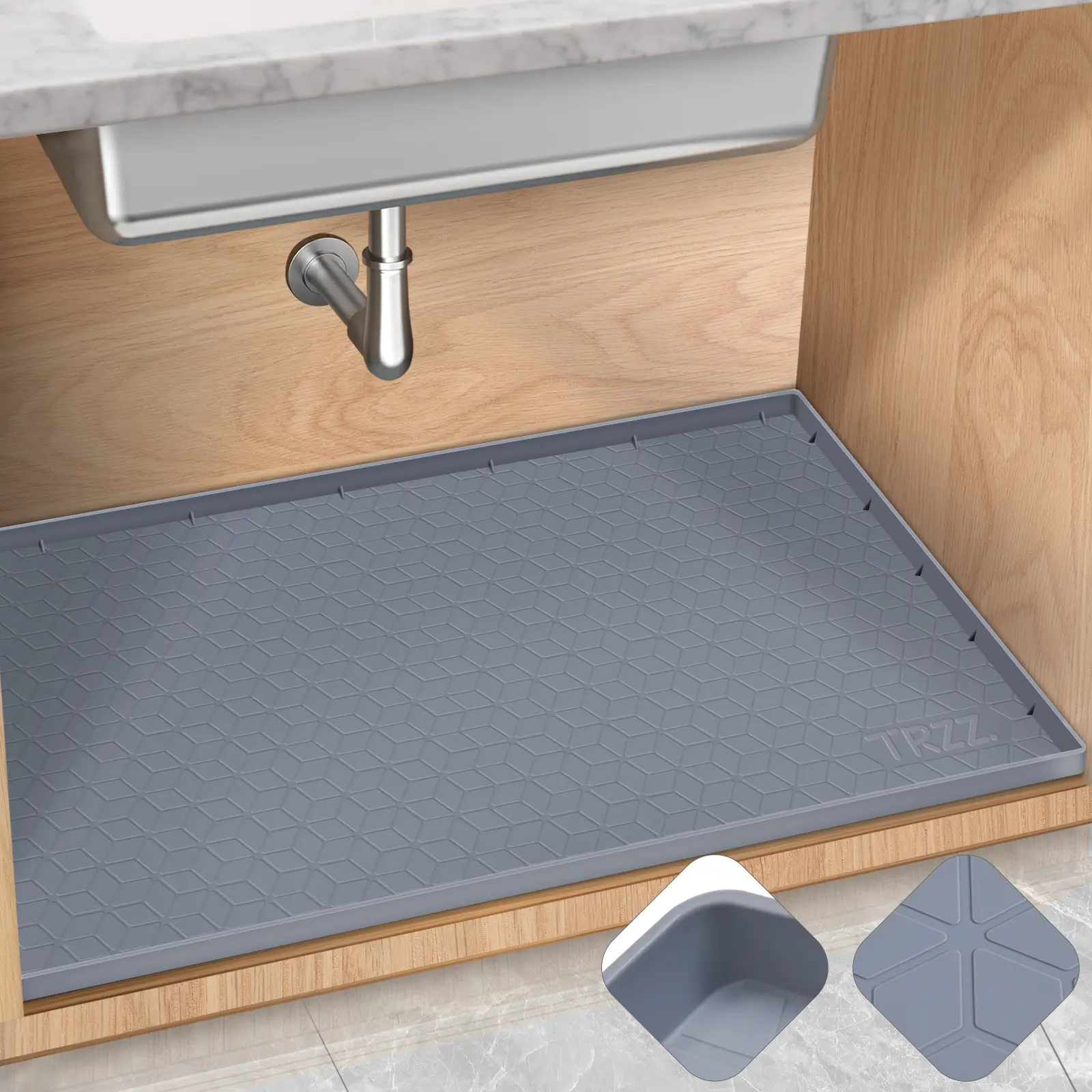 【Mega Deals】Cuttable Undersink Mat, Pet Feeding Mat,Rain Boot Mat,Drying Mat,Under Kitchen Sink Mat Waterproof, Silicone Undersink Mat for Shelf Liner Organizer, Cabinet Sink Protector Drip Tray for Bottom Kitchen, Bathroom  Absorbent Rug#Summervibes