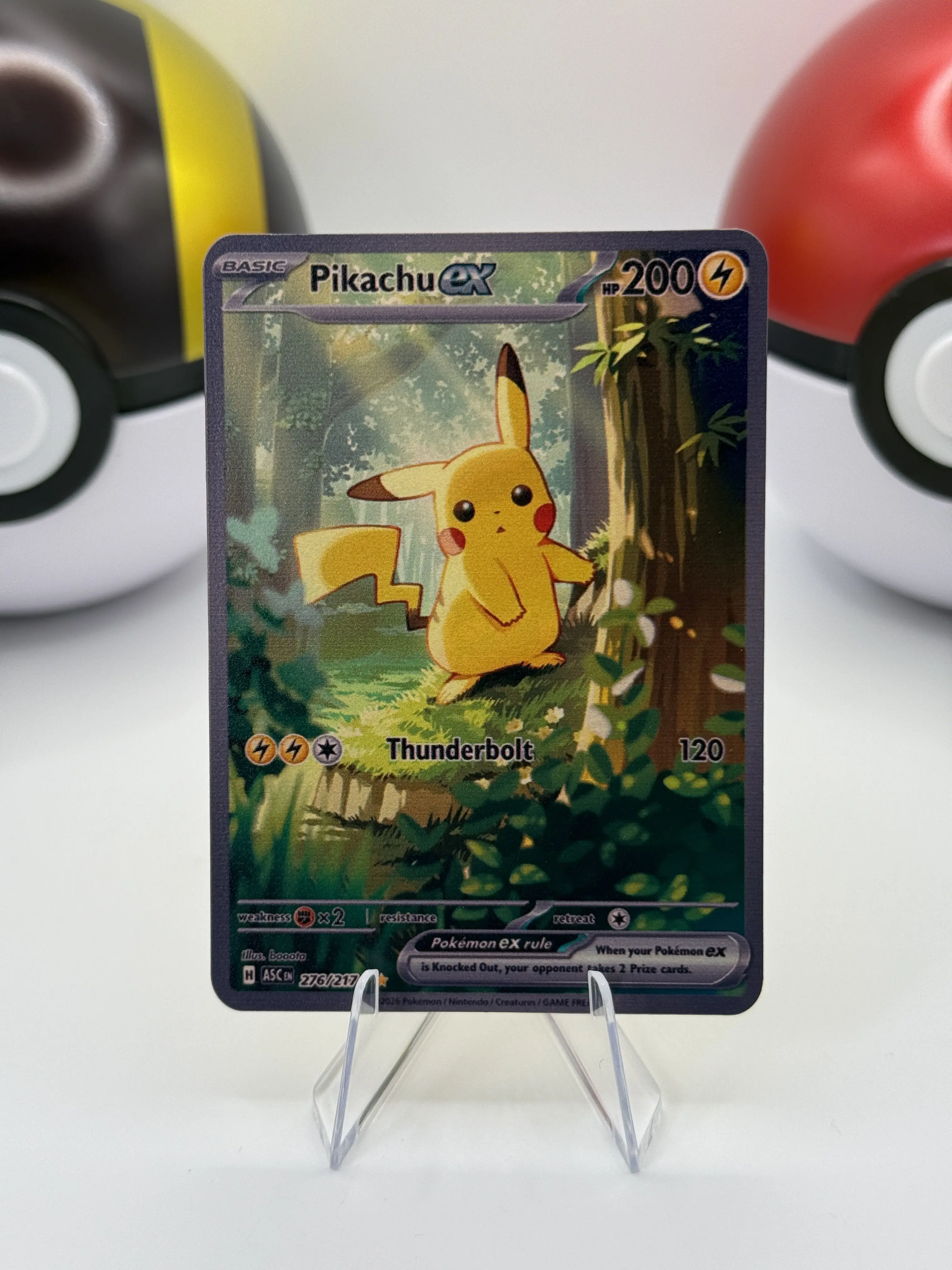 Pikachu EX 276/217 Ascended Heroes - Custom-Art Gold Metal Pokemon Card