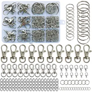 672 count  Making Kit, Metal Swivel Snap Hooks with Key Rings, Lobster Claw Clasps, Extender Chains and Jump Rings,  DIY Kit for Craft, Purse Making Supplies