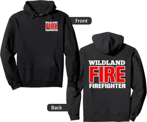 Wildland Fire Rescue Hoodie | Firefighter Pullover | Fire Department Uniform Style Hoodie