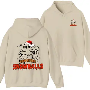 Funny “Show Me Your Snowballs” Hoodie – Cozy Christmas Humor Sweatshirt, Perfect Holiday Gift for Men & Women