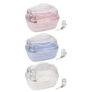 Let's Pet Small Pet Travel Carriers Cage with Handheld Handle, Ventilable Cover and Water Bottle Design for Guinea-Pig, Hamsters, Squirrels and Chinchillas