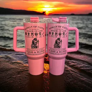 40oz Thirst Quencher Tumblers- Women of Faith Holographic Sparkle Bottled Drinkware