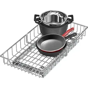 Under Cabinet Pull Out Sliding Shelf Drawer Organizer, 21" D x 11" W
