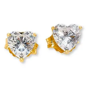 Radiance by Absolute™ Sterling Silver 7mm Heart Stud Earrings