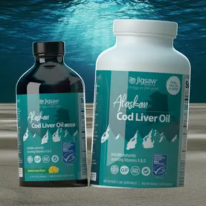 Jigsaw Alaskan Cod Liver Oil™ - 60 Servings, Dietary Supplement, provides important Omega-3 fatty acids, Pro-Resolving Mediators (PRMs), and naturally occurring Vitamins A & D to promote health