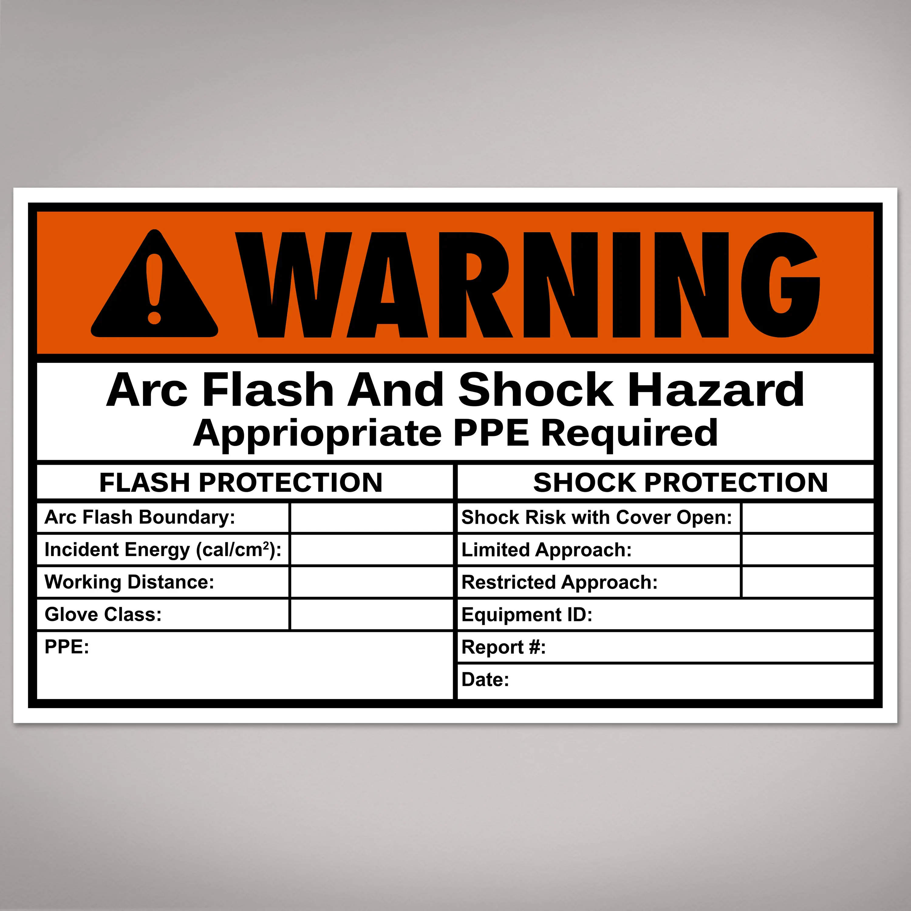 Avery Arc Flash/Shock Warning Labels - Protect Workers, Defends Against Abrasion, Waterproof, UV Resistant, Preprinted, Handwrite-Only, Cleaning Solution Resistant, Harsh Temperatures Tolerant, 4.75in x 7.75in, 40 Warning Sign Decals, 4.75" X 7.75", 40 Wa