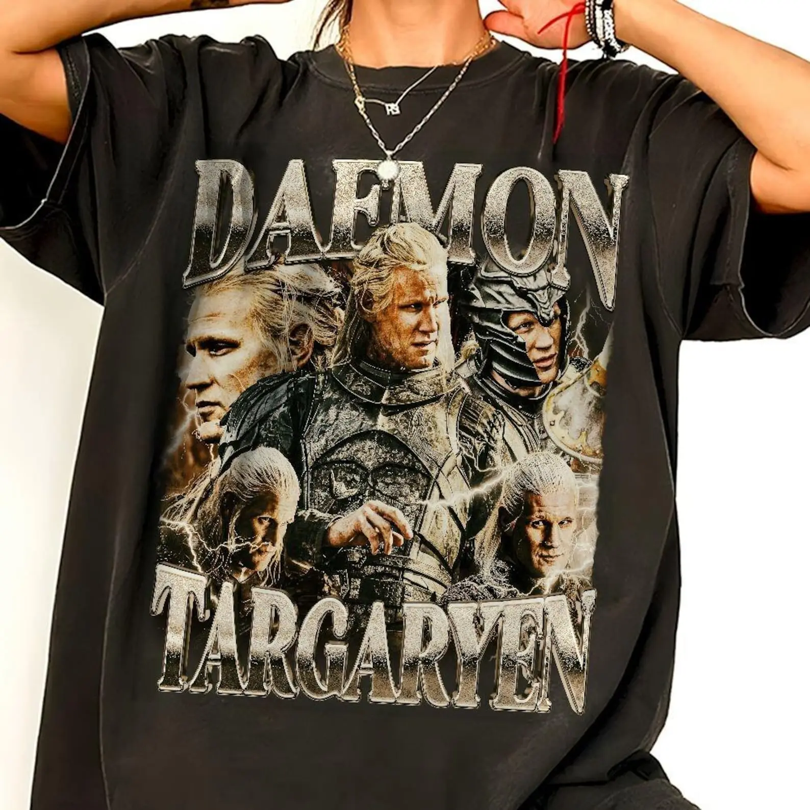Retro Daemon Targaryen 90s Shirt, GOT Dragon Mom Movie Vintage Style, Graphic Tee, Streetwear for Fans