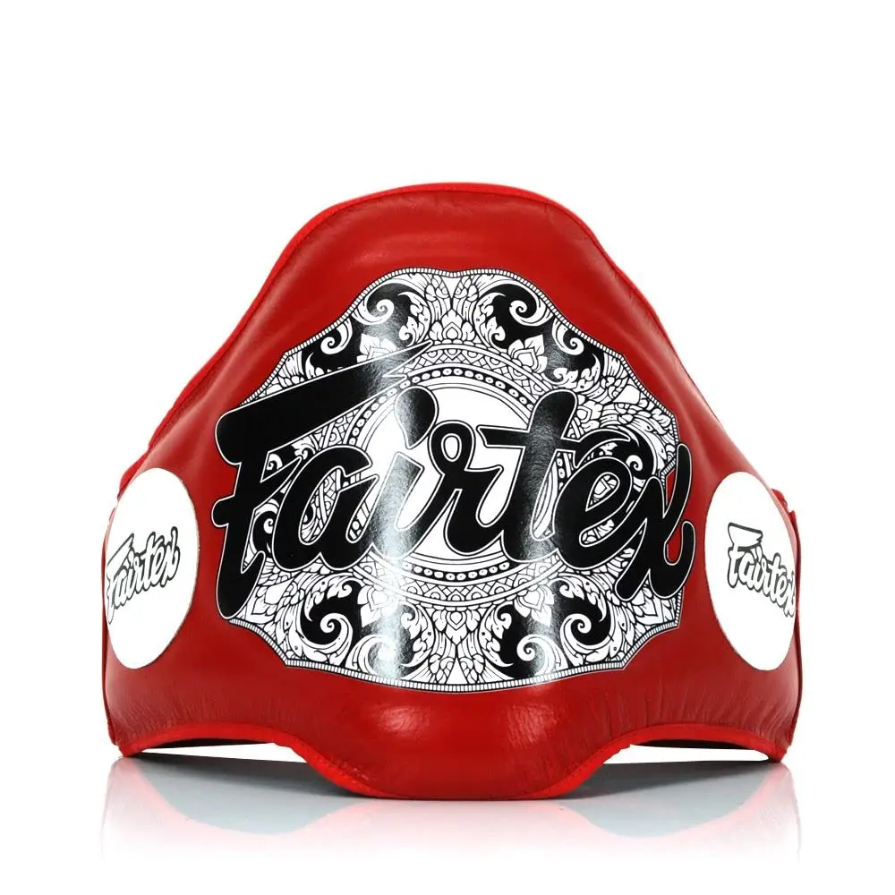 Fairtex BPV2 Lightweight Belly Pad - Boxing Equipment with Superior Shock Absorption, 4-Layer Foam Core, Reinforced Plastic, Mesh Back, Enlarged Bottom Protection, Greater Groin Area Protection for Muay Thai Training