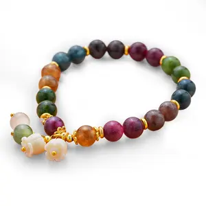 Natural Stone Bracelet | Lily of the Valley Pendant | Elegant Friendship and Engagement Gift