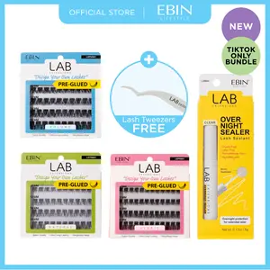 EBIN Preglued Natural Cluster Lash | Soft Wispy Everyday Look | Reusable Faux Individual Eyelash Extensions 10-16mm