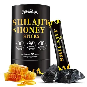 30 Sticks Shilajit Honey Sticks for Men & Women, Pure Himalayan Shilajit with Organic Honey