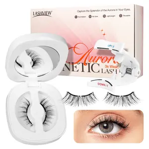 Lashview Soft Magnetic Eyelash Kit with All-in-One Applicator Reusable No Glue Needed Perfect for Sensitive skin Makeup Lashes