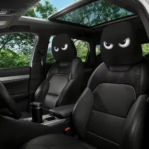 2pcs Set Car Headrest Covers | Suitable for All Vehicle Models, No-Fill Design, Easy Installation, Ideal for Car Decor, Travel, Daily Commute, Halloween, Christmas, Thanksgiving, Eye-Catching Print, Durable Fabric, Fun and Practical