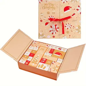 2025 Christmas Countdown Calendar 24 Day Surprise Gift Box Christmas Treasure Box Empty Box, Christmas Countdown Calendar can be filled with Christmas Calendar Storage Box, used for adult and children's gift festival decoration