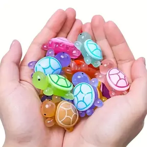 Random Color Luminous Turtle Design Ornament, 30pcs Mini Glow in The Dark Turtle, DIY Craft & Party Favor Gift for Indoor & Outdoor Decor, Home Decor Ornaments