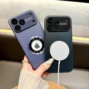 Luxury iPhone 17/16/15/14/13/12 Pro Max Acrylic Lens Protection Case with Anti-Fingerprint TPU Material Shock-Resistant Transparent Cover