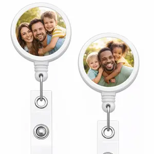 Personalized Badge Reels - White