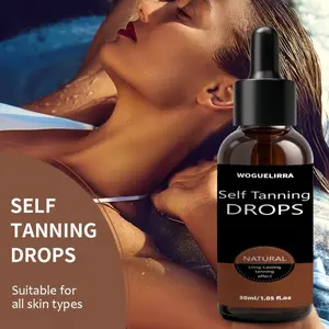 Professional Instant Face Body Bronzer Dropper, Bronzing Drops, Medium, Fast-Drying Vegan Fake Tan, Aloe & Vitamin E, 30ML, Skin Care Essentials