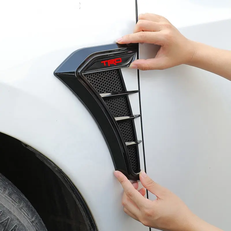 2pcs Carbon Fibre Car Side Wing Fender Decals, Body Exterior Accessory, Car Accessories for Toyota Trd Pro, Corolla, Yaris, Chr, Auris, Rav4, Prius, Prado